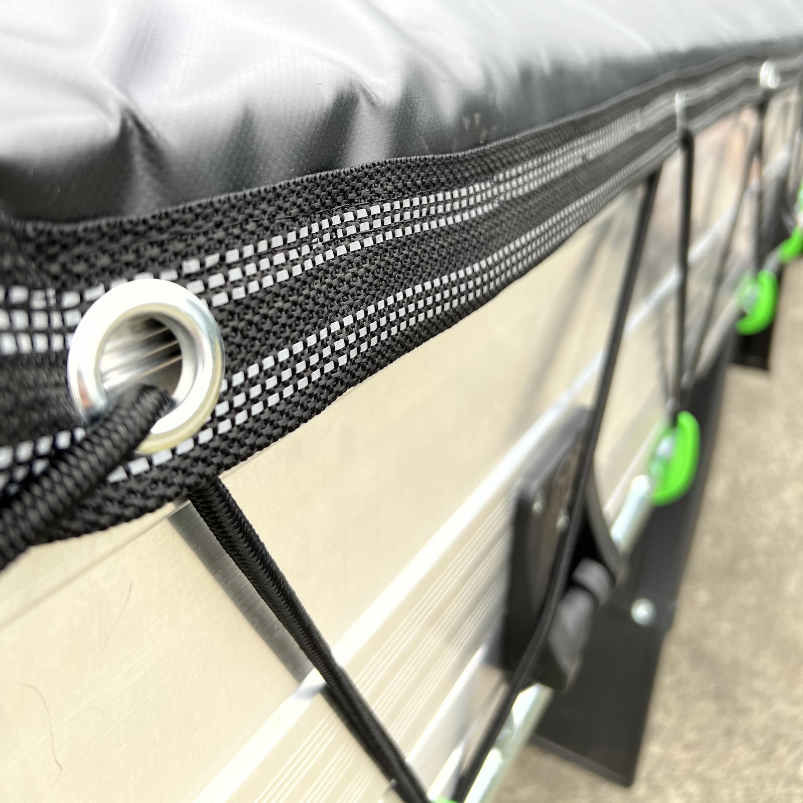 Lion 2 x 2.5m Single Cab Ute Reflx AquaTech Cargo Cover Black Waterproof