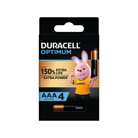 Duracell Optimum AAA Battery 4 Pack - 150% Extra Power - Copper & Black - SuperSaverAU - view 1