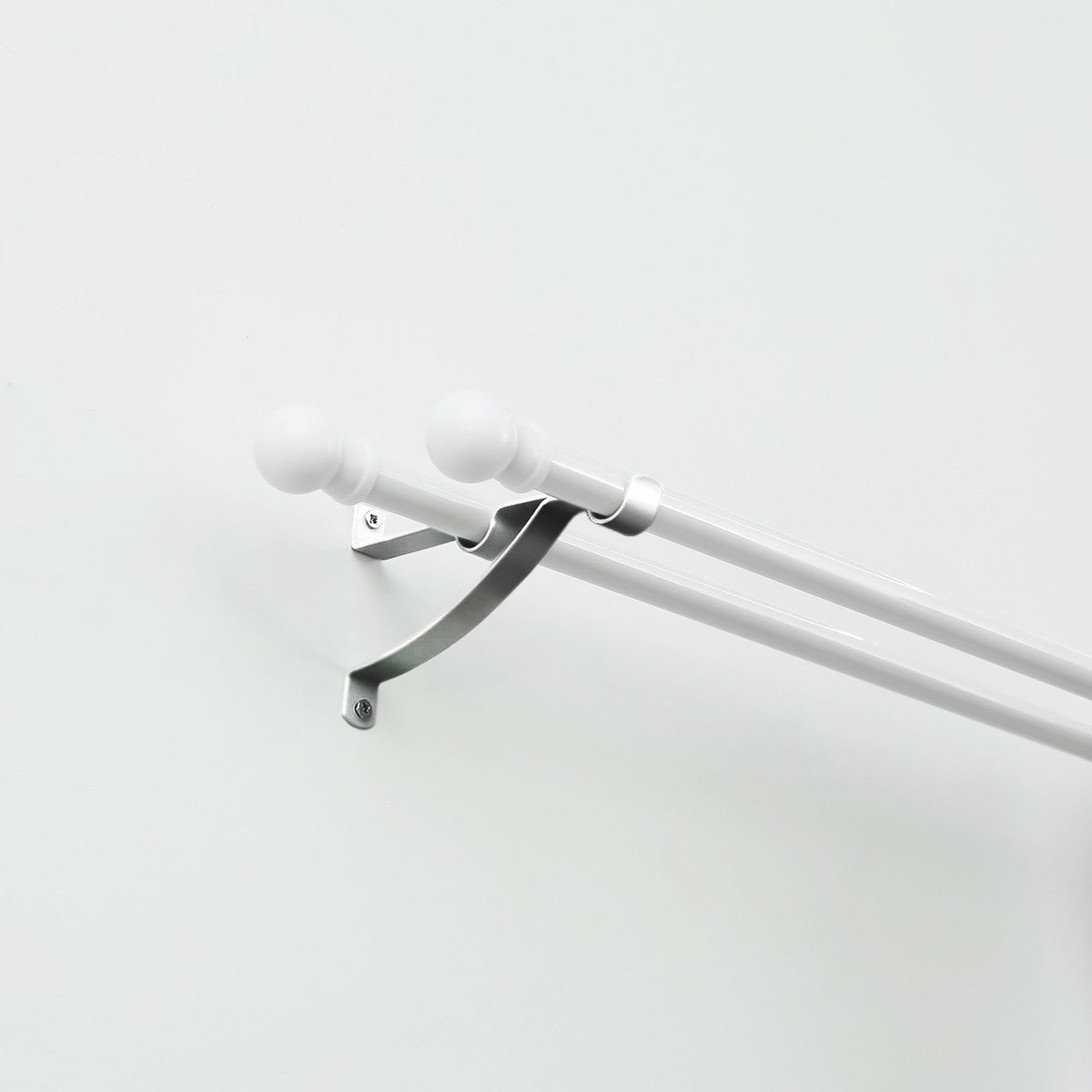 Windoware Satin Double Stayed Curtain Rod Bracket 2 Pack - 127mm - 16mm Support - SuperSaverAU - view 2