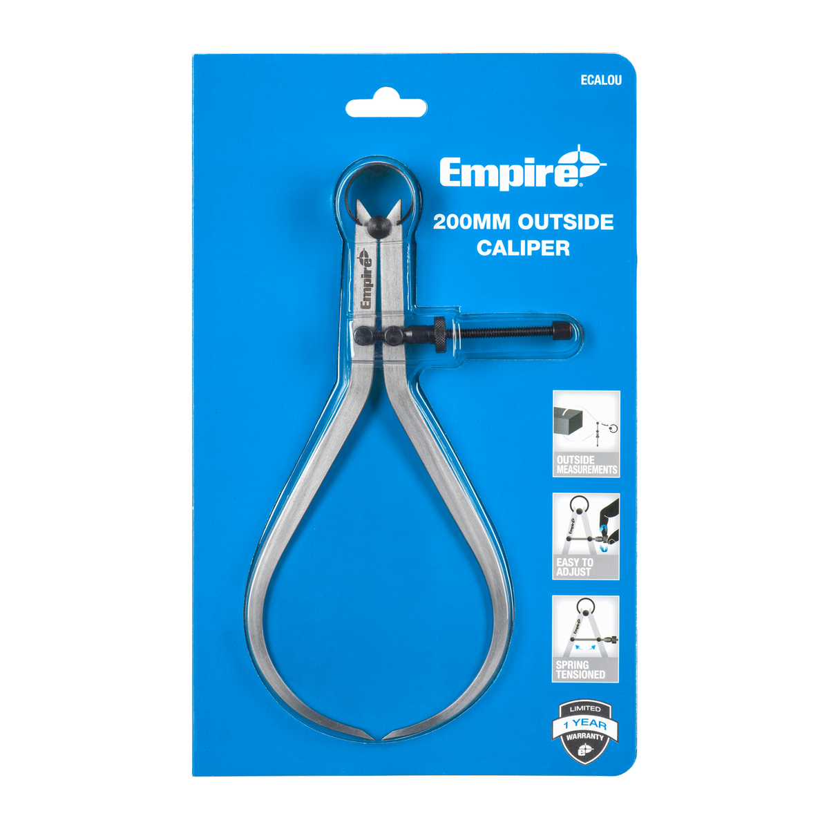 Empire 200mm Outside Spring Calipers - Durable Carbon Steel - Accurate Measurements - SuperSaverAU - view 1