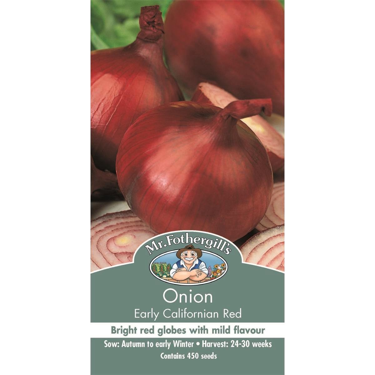 Mr Fothergill's Early Californian Red Onion Seeds - 75mm - Mild Flavor - SuperSaverAU - view 1