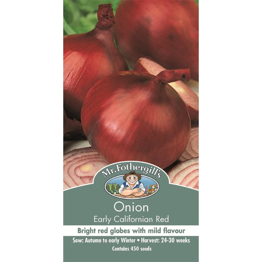 Mr Fothergill's Early Californian Red Onion Seeds - 75mm - Mild Flavor - SuperSaverAU - view 1