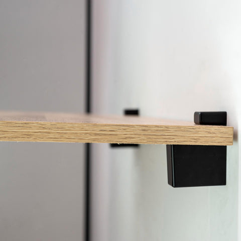 Flexi Storage Decorative Black Matte Rectangle Shelf Clip - 2 Pack