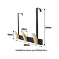 Adoored 3 Timber Hook - Over the Door Deco Hook - 305mm x 260mm - Black - Durable - SuperSaverAU - view 2