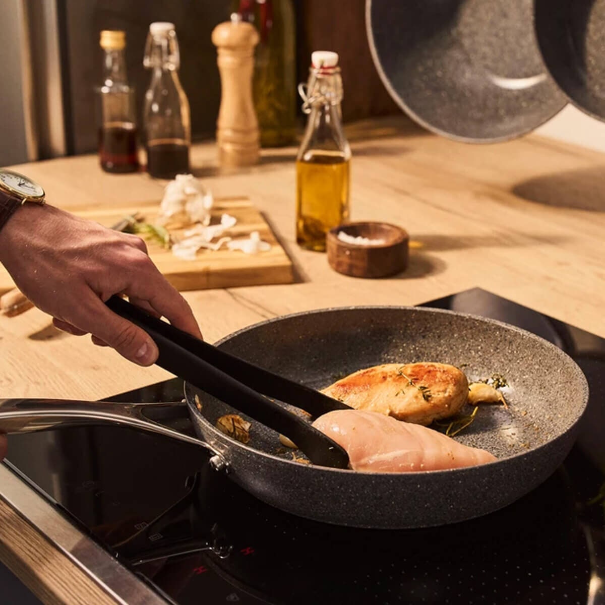 Ballarini 20cm Salina Ceraforce Titanium Fry Pan - PFAS-Free Ceramic Coating, Induction Compatible - 67310