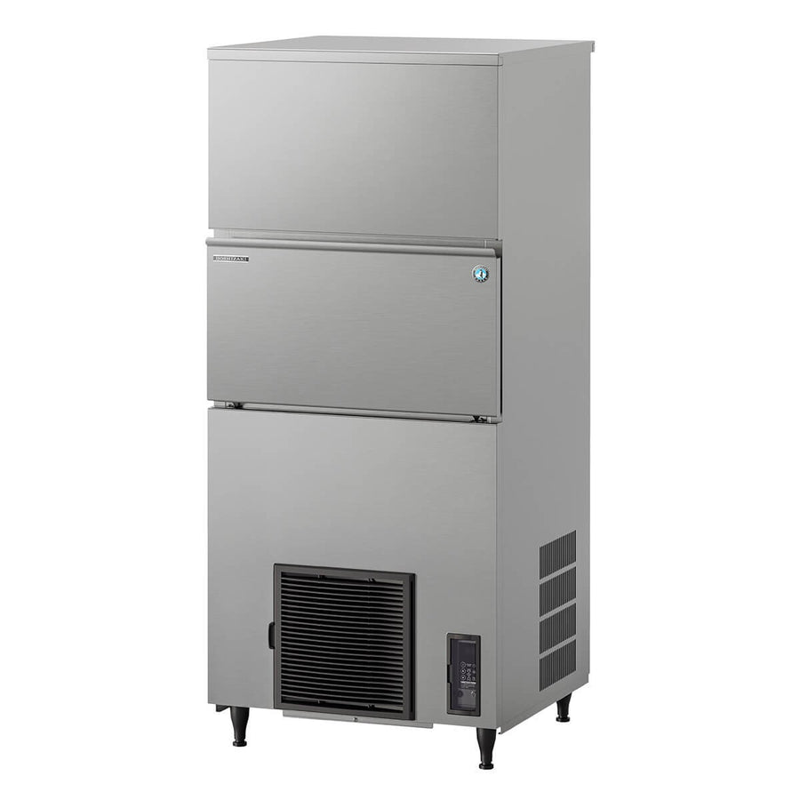 Hoshizaki self-contained cube ice maker with drain pump - up to 165kg/day - stainless steel - IM-240PE-23-F