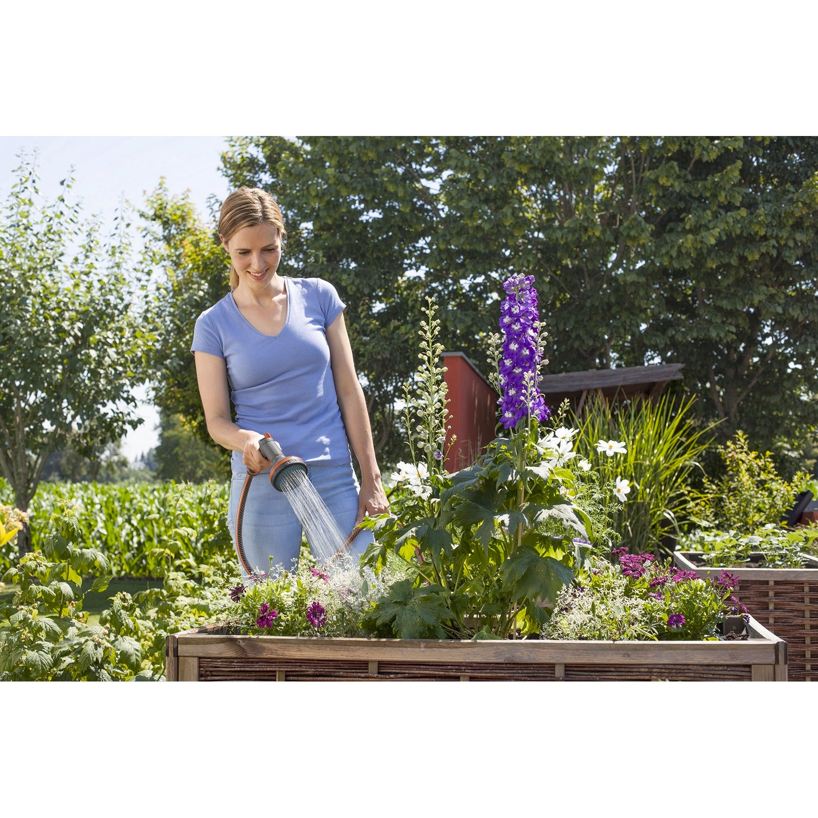 GARDENA 13mm Comfort Bed Sprayer Adjustable Spray with Trigger Lock 1200kPa