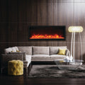 Remii 55 Inch Extra Tall Built-In Electric Fireplace - Black - 13-Colour Canopy Lighting - 102755-XT