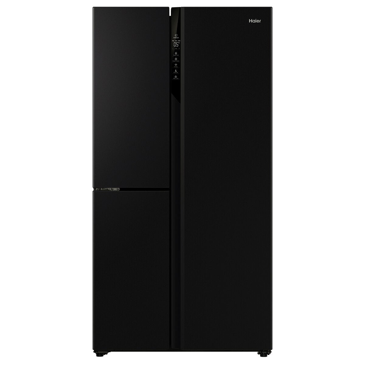 Haier 574L Three Door Side by Side Fridge - Black, Switch Zone, Frost Free, 4 Star Energy - HRF575XC