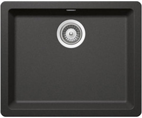 Abey Schock Soho large single bowl sink 550mm - grey stone colour, Cristadur, topmount - N120S
