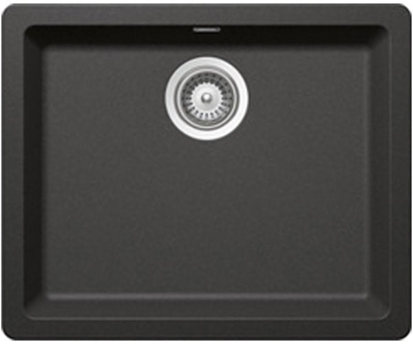 Abey Schock Soho large single bowl sink 550mm - grey stone colour, Cristadur, topmount - N120S