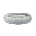 Art Bob Plush Donut Bed - 680 x 800mm - Grey - Two-Tone Faux Fur - Medium Pets - SuperSaverAU - view 1