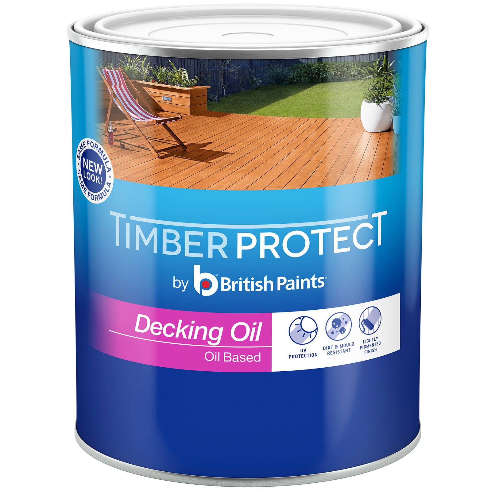 Timber Protect Natural Water Based Decking Oil 1L - UV Resistant, Exterior Decking