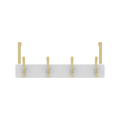 Mode 4 Over Door Hanger - 4 Brushed Brass Hooks - 450mm x 70mm - White Board - SuperSaverAU - view 1