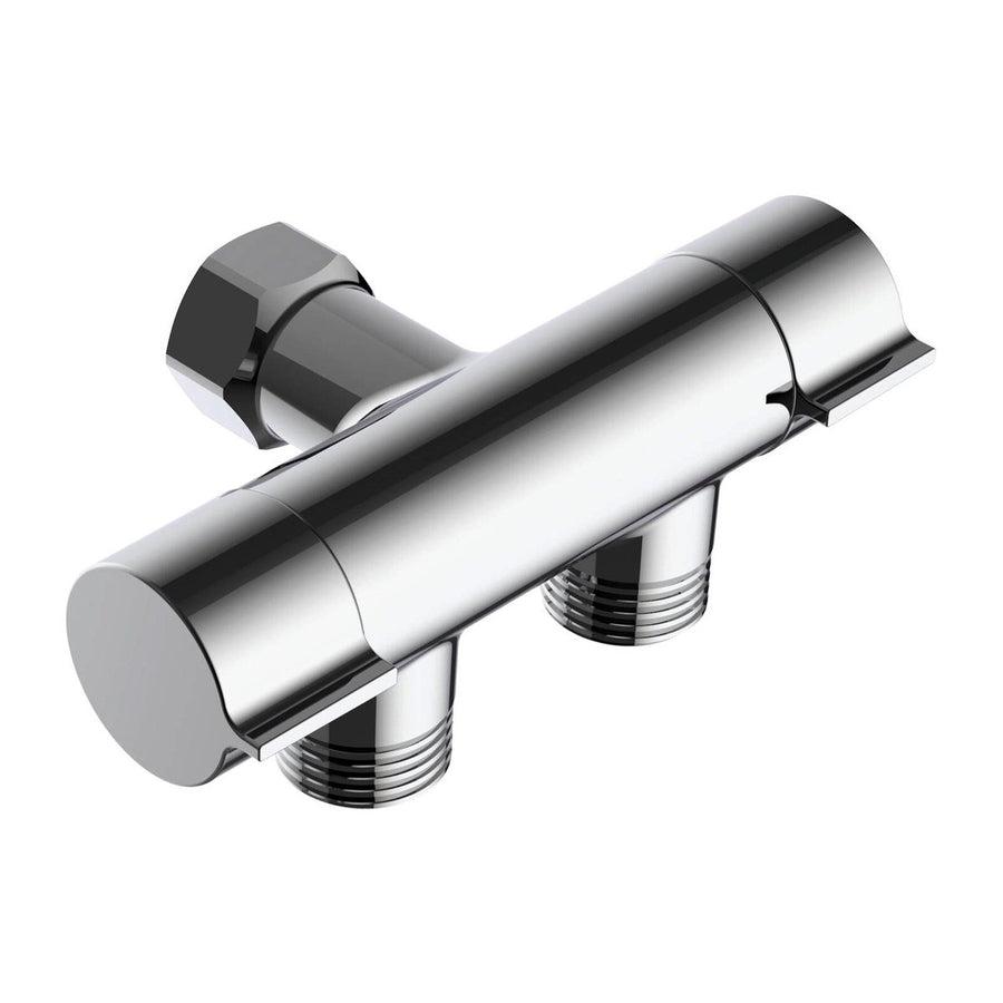 Enduraseal Chrome Double Outlet Cistern Cock - 15mm - Lead-Free Brass - WaterMark Certified - SuperSaverAU - view 1