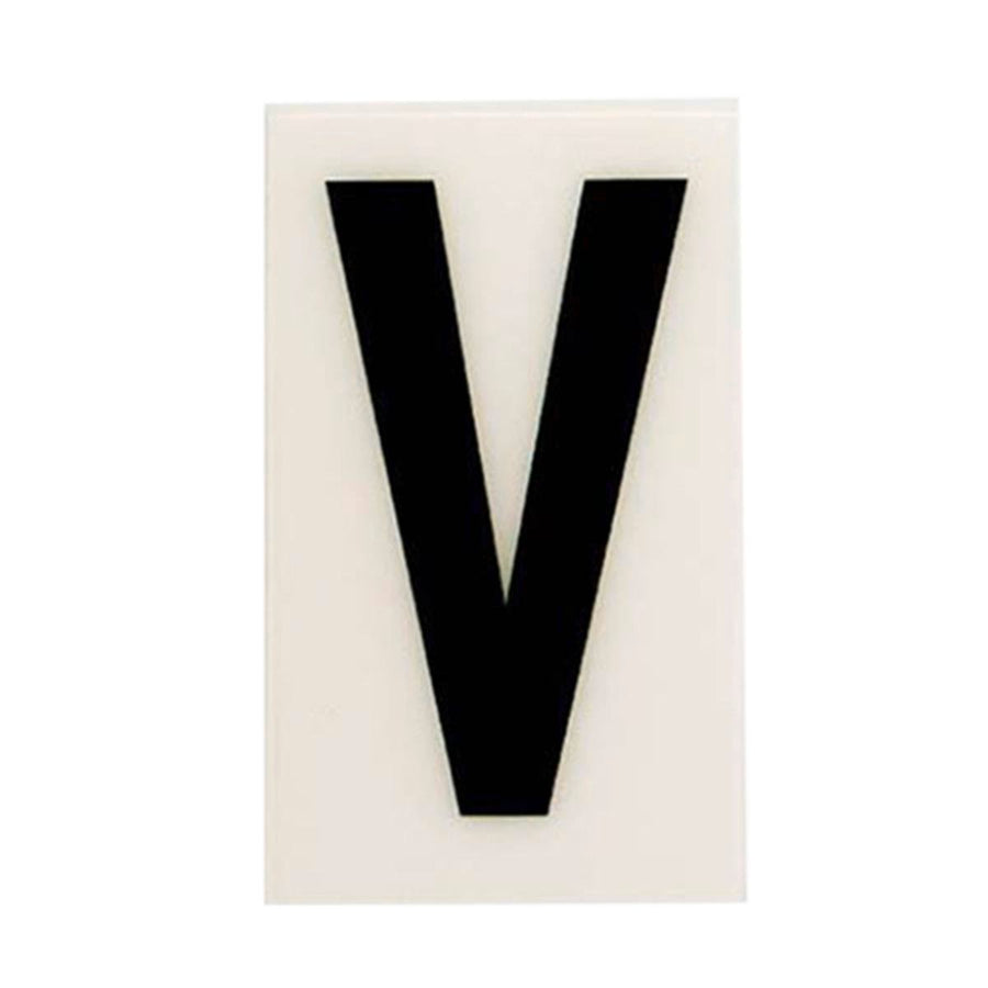 Sandleford 85mm White Self Adhesive House Letter V - Durable Polycarbonate - SuperSaverAU - view 1