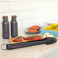 Matador Black Non-Stick BBQ Tongs - Stainless Steel, Push-Lock, Heat-Resistant Handle