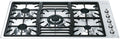 Smeg 90cm 5 Burner Gas Cooktop - Satin Stainless Steel - Wok Burner - Ultra-Low Profile - PGA95-4