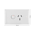 DETA 15A Solid Plate Single Power Point, White Polycarbonate, Indoor (3215B)