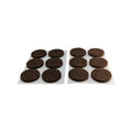 Surface Gard Round Felt Floor Protection 19mm - Brown - 12 Pack - Minimises Noise & Vibration - SuperSaverAU - view 1