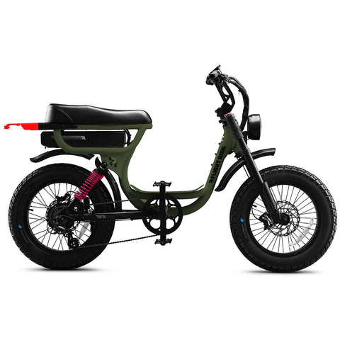 Flight Risk FR333 electric bike - 1000W motor, 52V 25Ah battery, Olive Green finish - FR-333OLIVE