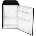 Husky 118L retro style bar fridge - black, 12L freezer compartment, adjustable shelves - HUSRET135BKHU