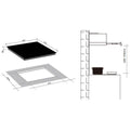 Artusi 90cm 5 Zone Induction Cooktop - Black Schott Ceran Glass, Slider Touch Control, Boost, Timer - CAID95B