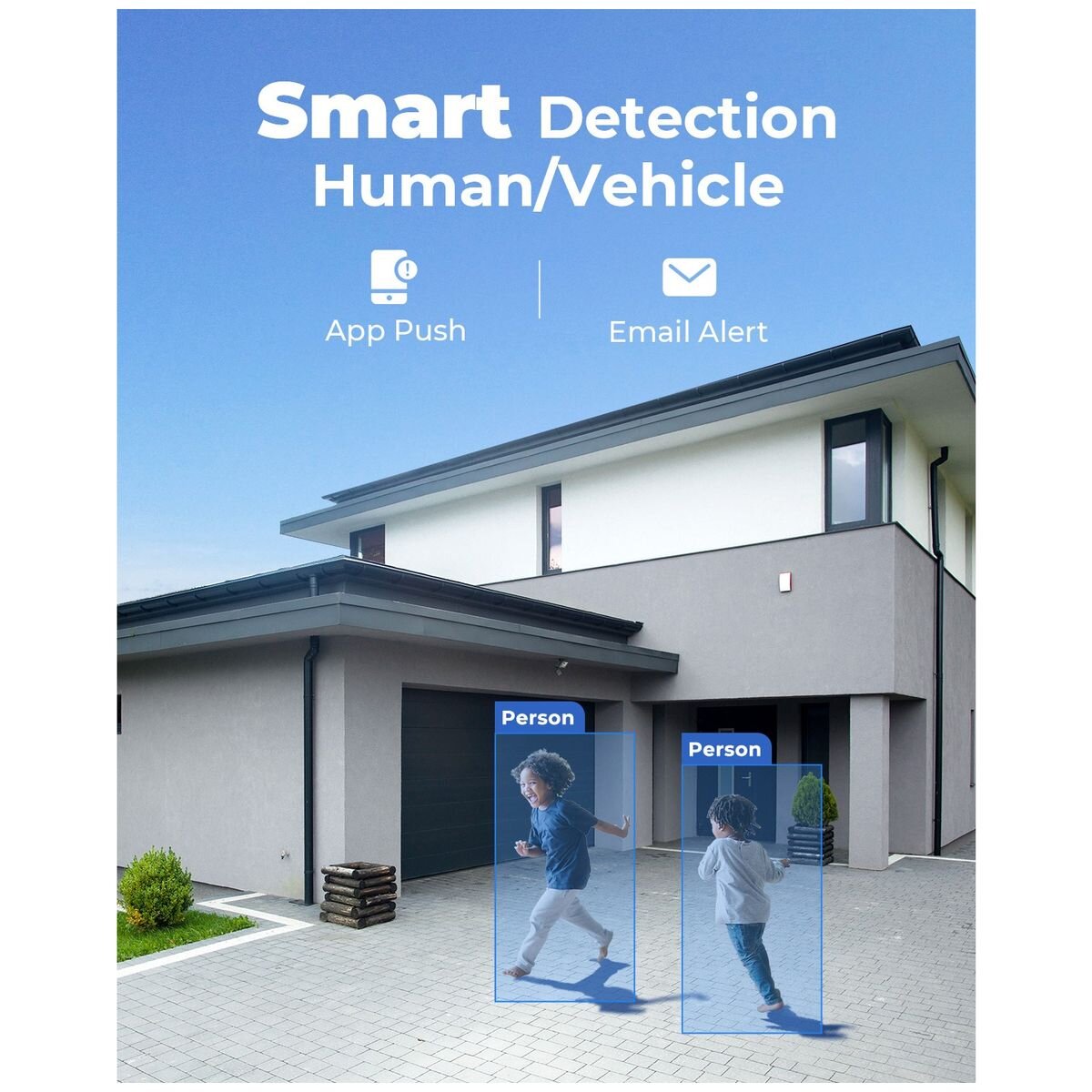 Reolink PoE security system - 4K 8MP cameras, person and vehicle detection, 2TB HDD included - PS6KB01-8