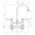 Armando Vicario Provincial Kitchen Mixer Tap - Bronze Finish, 3 Star WELS, Gooseneck Spout - 400160BR