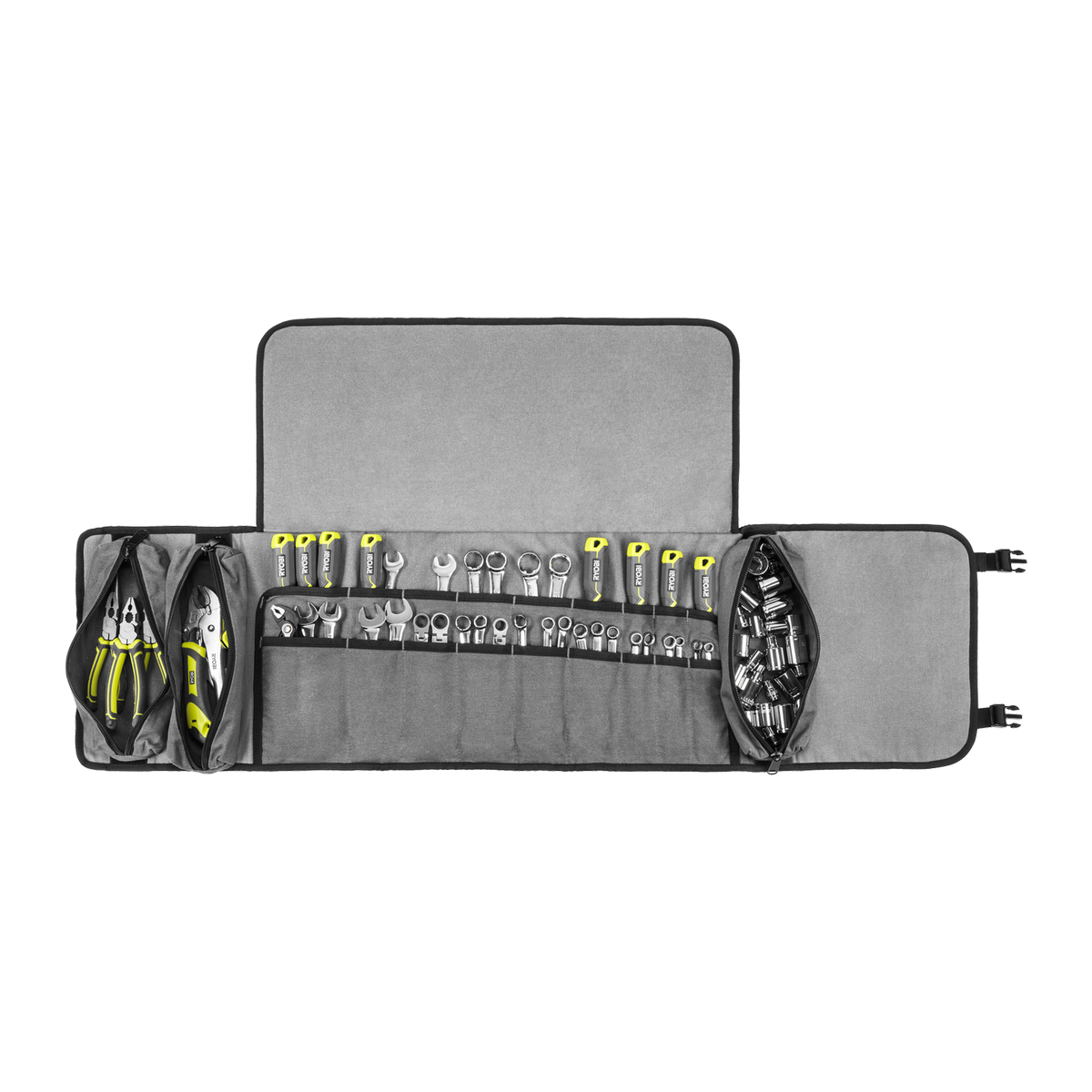 Ryobi Traxx Canvas Tool Roll - 225mm x 40mm x 340mm - Organises Hand Tools - SuperSaverAU - view 3