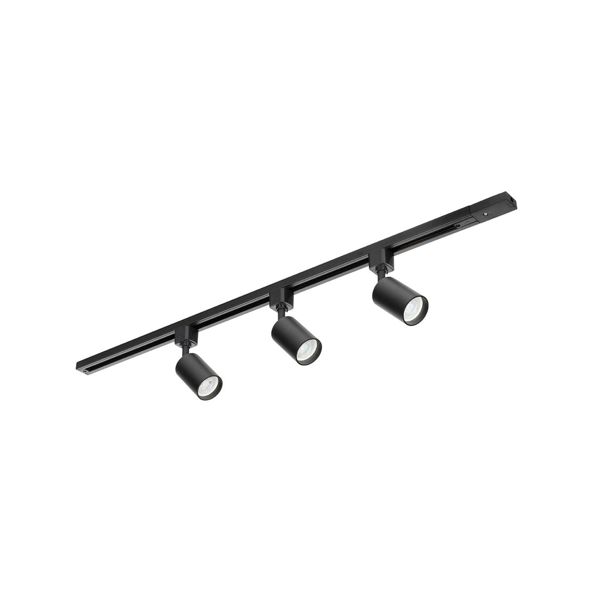 Brilliant Black Naj 3 Light Track and Spotlight Kit - 3 x 7W - 1m - Matt Black - Adjustable - SuperSaverAU - view 3