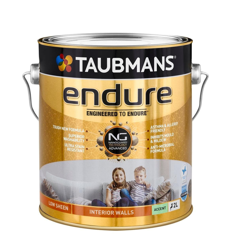 Taubmans 2L Accent Low Sheen Endure Interior Walls Paint - 2L - Stain Resistant - Low Odour - SuperSaverAU - view 1