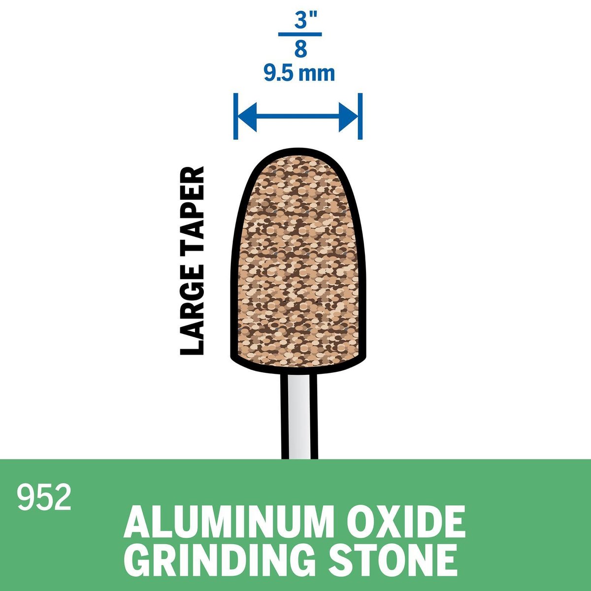 Dremel Aluminium Oxide Grinding Stone 9.5mm Orange - SuperSaverAU - view 3