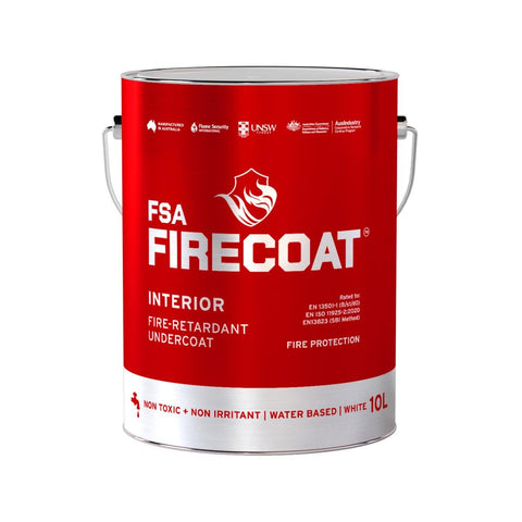 Firecoat 10L White Interior Fire Retardant Undercoat - 10L - High Fire Protection - SuperSaverAU - view 1