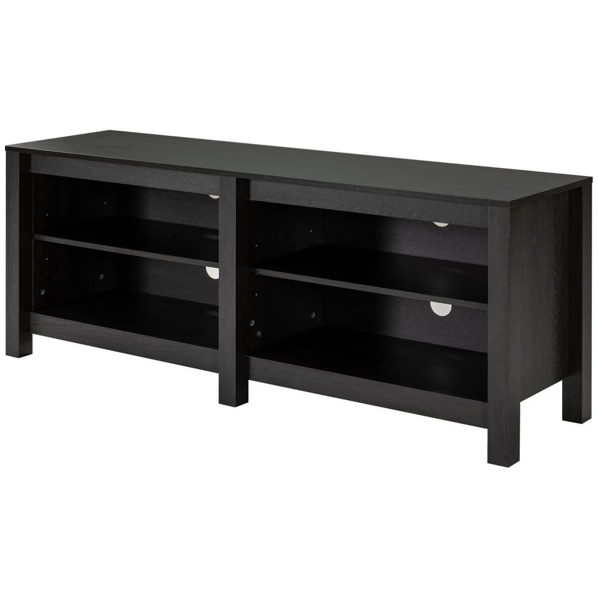 Zinus Camden 147cm TV Cabinet - Dark Brown - Open Shelving - Cord Ports - AU-UTOTV3-16E