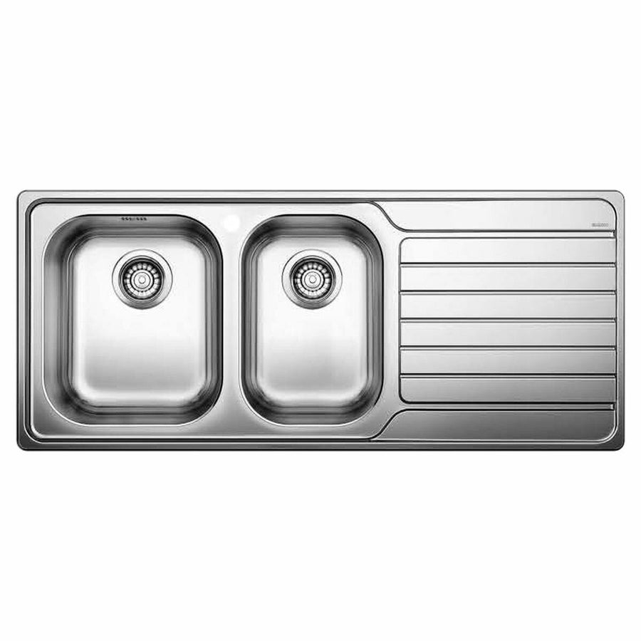 Blanco 1 and 3/4 Bowl Sink with Right Hand Drainer - Topmount Stainless Steel, Taphole - DINAS8S175LK