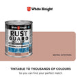 White Knight Rust Guard 500ml Advanced Enamel Paint - Neutral Satin - Quick Dry - 0.5L - SuperSaverAU - view 4
