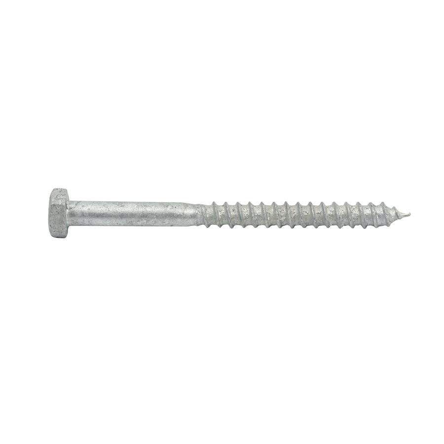 Zenith M6 x 65mm Hot Dip Galvanised Hex Head Coach Screw - 4.6 Grade Steel, Single