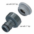 Pope 18mm Universal Tap Adaptor - ABS Plastic, Grey, Outdoor