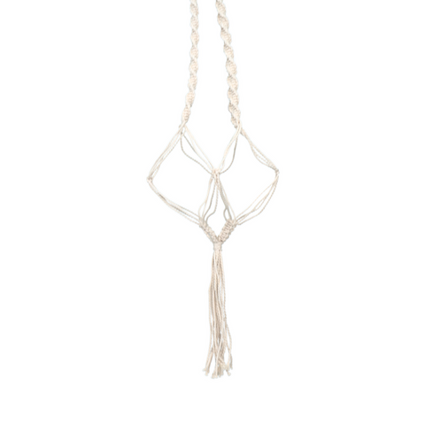 Eden Cotton Macrame Hanger - 120cm - Natural - Indoor/Outdoor Use - SuperSaverAU - view 1