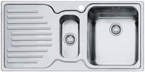 Franke 1 and 1/4 Bowl Topmount Sink - Left Hand Drainer, Stainless Steel, Food Prep Centre - PFX-P651LHD