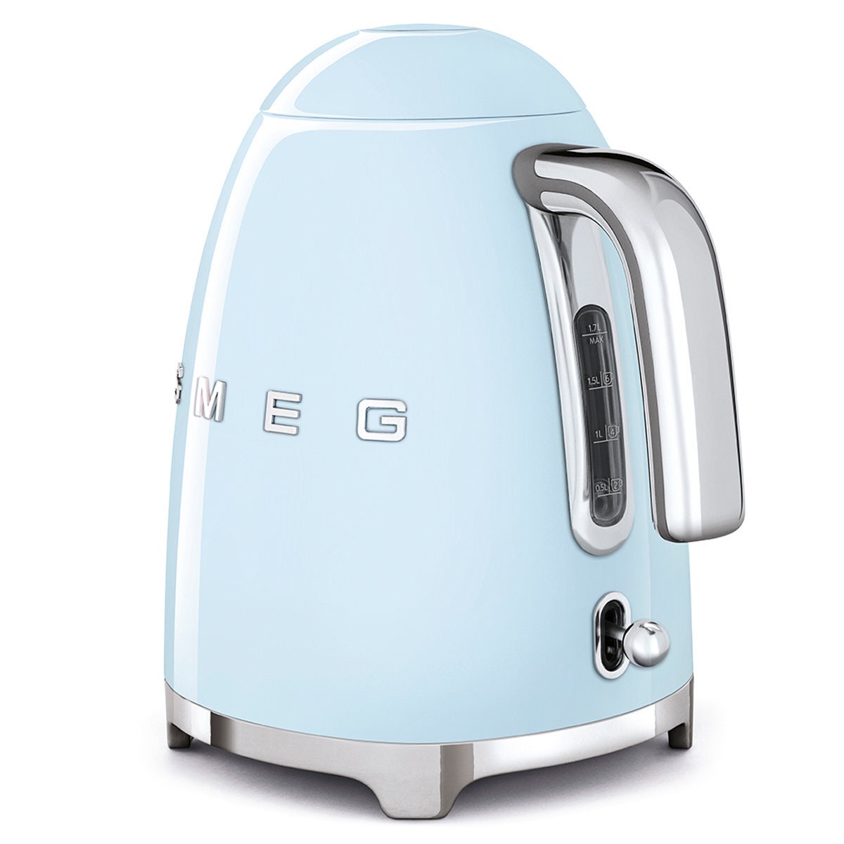 Smeg 50s Retro Style Kettle 1.7L - Pastel Blue, 2400W, Soft Opening Lid, 360 Degree Base - KLF03PBAU