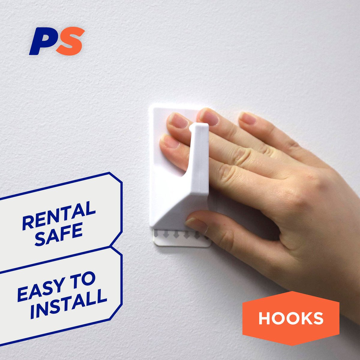 Permastik Extra Large Utility Hooks - 2 Pack - Plastic - Damage-Free - SuperSaverAU - view 3