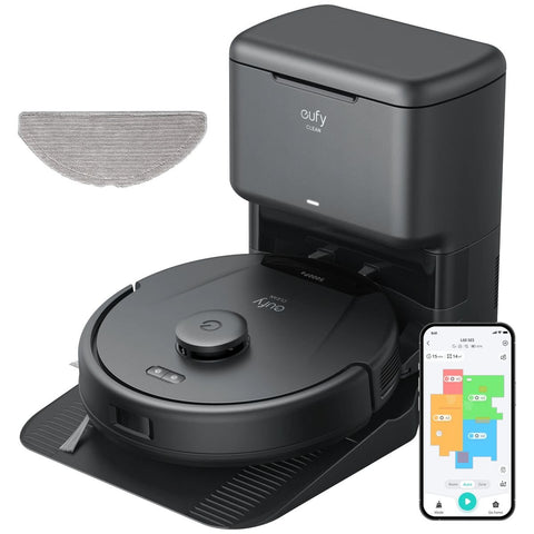 Eufy L60 Hybrid Robot Vacuum with Self-Empty Station - 5,000Pa Suction, iPath LiDAR Navigation - T2278T11