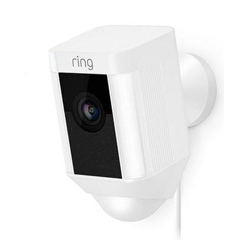 Ring Spotlight Wired Camera - plug-in 1080p HD security camera, LED spotlights, siren, white - 8SH1P7-WAU0
