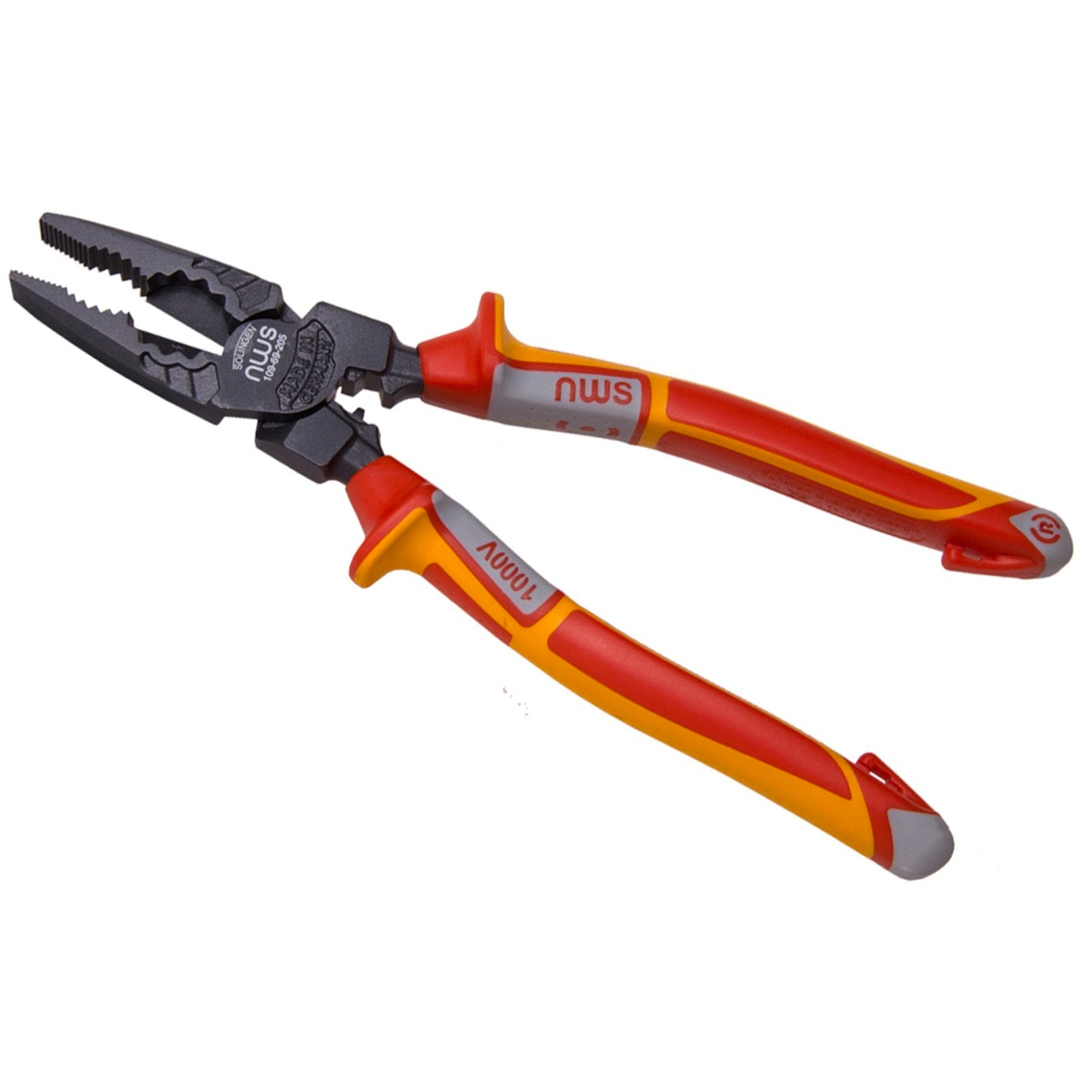 NWS 225mm Combination Pliers - Tool Steel, Soft Grip, High Leverage