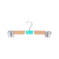 Practa Wooden Clip Clothes Hangers 3 Pack - Durable Wood - 55mm x 120mm x 330mm - Natural - SuperSaverAU - view 1
