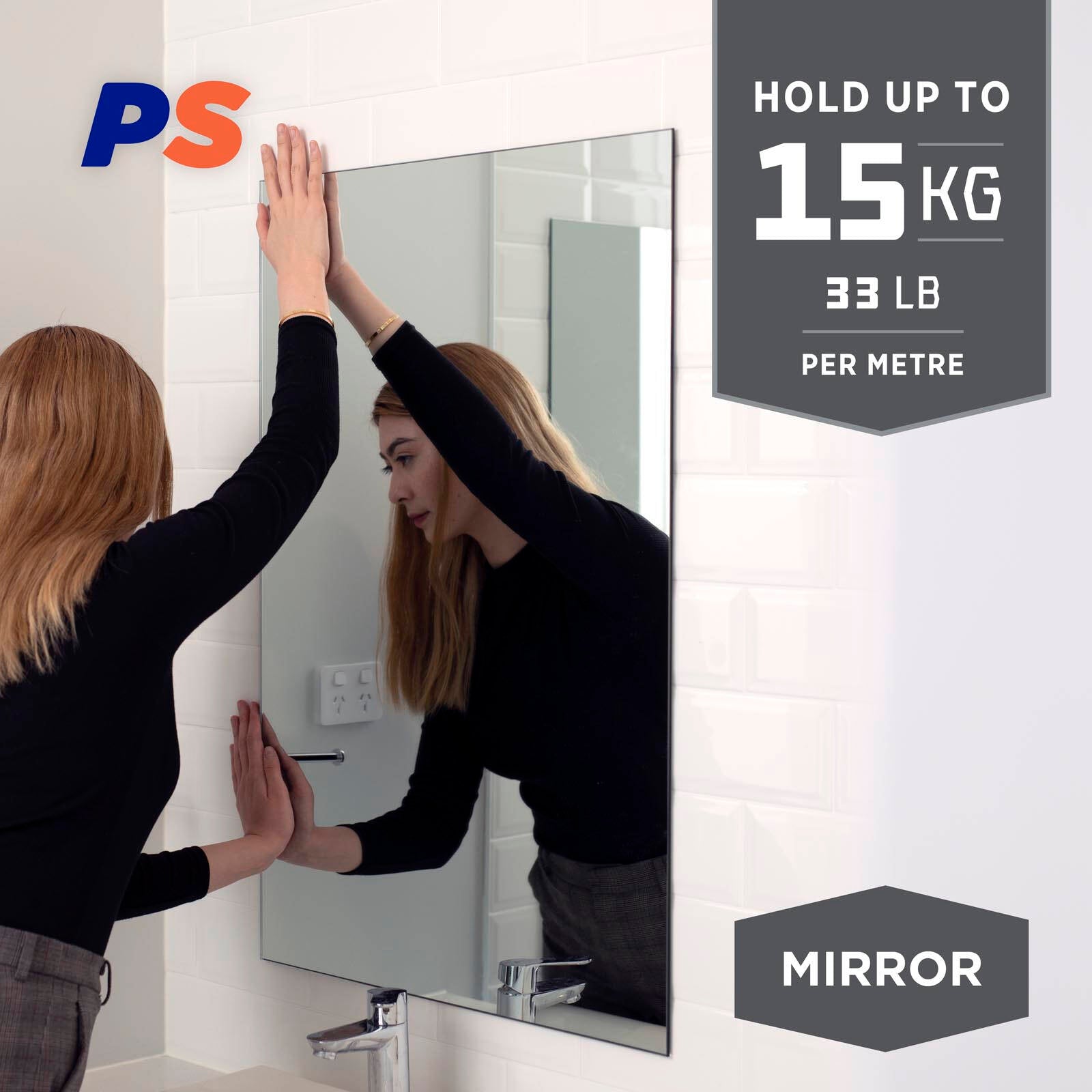 Permastik 5m x 24mm Foam Mirror Mounting Tape Indoor White