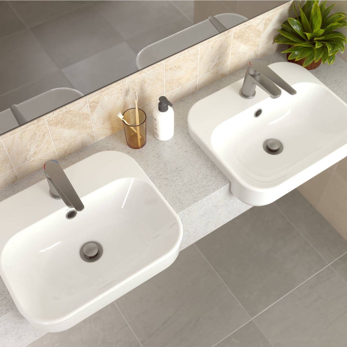 Homecare By Caroma Basin Mixer - Brushed Nickel - 40mm x 150mm x 175mm - Lead-Free Brass - Durable - SuperSaverAU - view 5