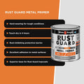 White Knight Rust Guard Medium Grey Metal Primer Paint 250ml Solvent-Based Outdoor